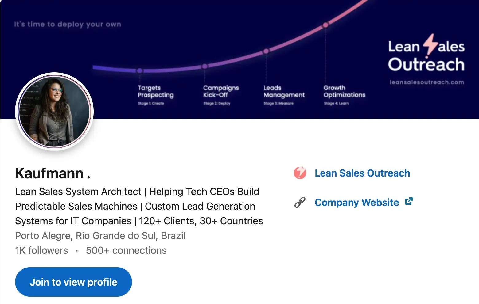 Lean Sales Outreach Kaufmann LinkedIn 80kb